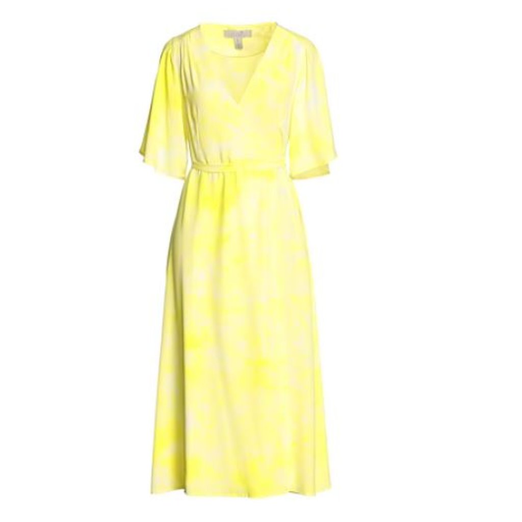 Nwt Liquorish Midi Dresses Light Yellow, Size 8, Made In England